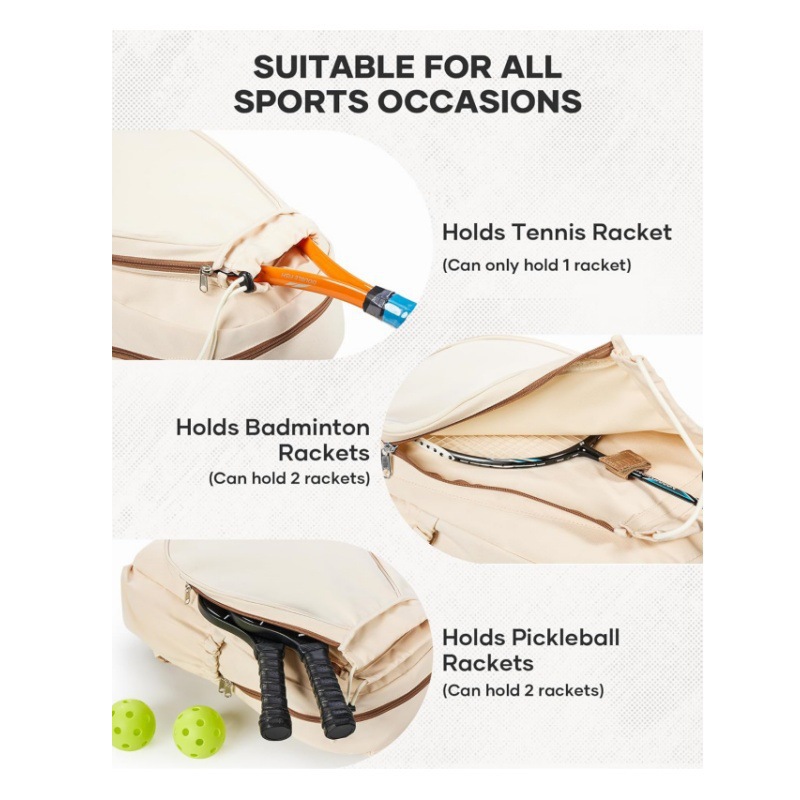 Tennis Backpack Outdoor Sports Shoulder Peak Ball Badminton Bag Functional Luggage - Image 4