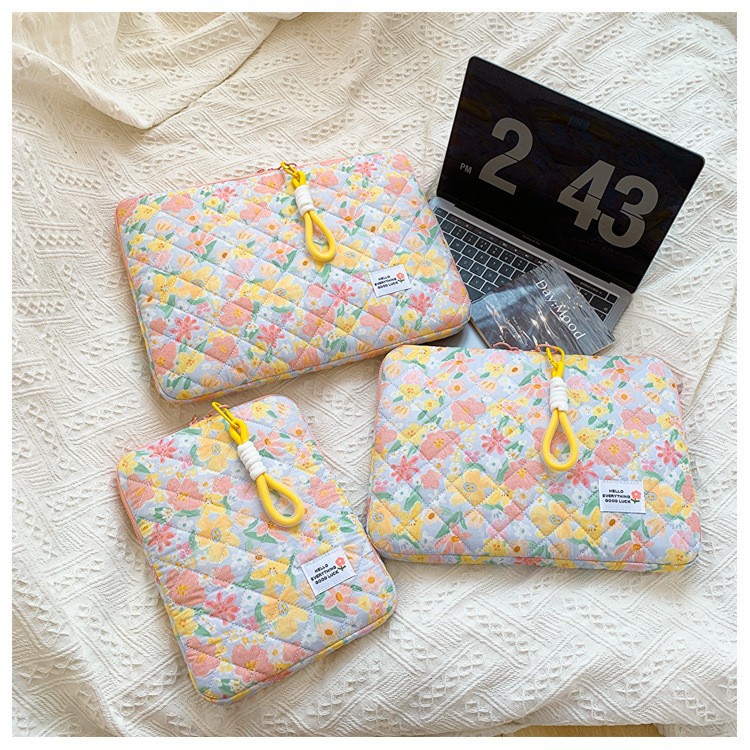 Laptop Handheld Computer Women 11 13 15 Inch Inner Sleeve Floral Ipad Storage Bag - Image 5
