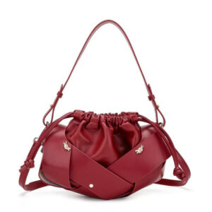 2026 New Spring/Summer Fashion Woven Rivet Drawstring Crossbody Shoulder Bag For Women