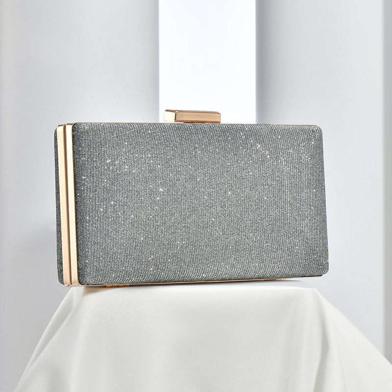 Simple Shimmer Clip Crossbody Clutch Evening Party Wedding Bridesmaid Banquet Dress Bag - Image 3