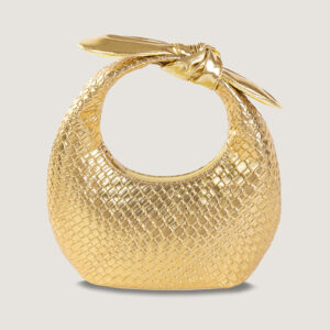 Elegant Bags For Women Autumn And Winter Woven Pattern PU Handbag Half Moon Women’s Bag