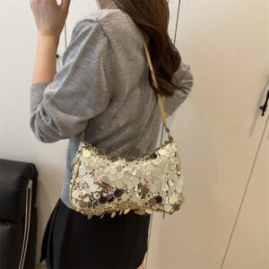 Niche Design Underarm For Women, 2026 New Summer Sequin Shoulder Crossbody Bag, Stylish Fashion Bag