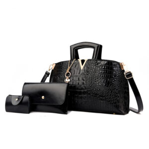 Handbag Stylish Alligator Print Women’s Shoulder Crossbody Three-piece Set Bag