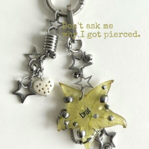Starfruit Star Perforated Nail Epoxy Resin Bag Charm Keychain Simulation Series Niche Hanger