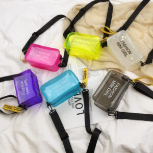 2026 Summer New Small Square Jelly Transparent Single Shoulder Handbag Fashion Women’s Badge Pain Bag