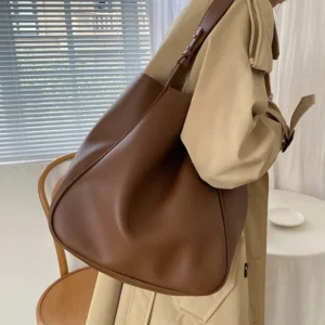 Tote Bag Woman Trend Large Capacity Female Shoulder High Quality Leather Simple Handbag 240815