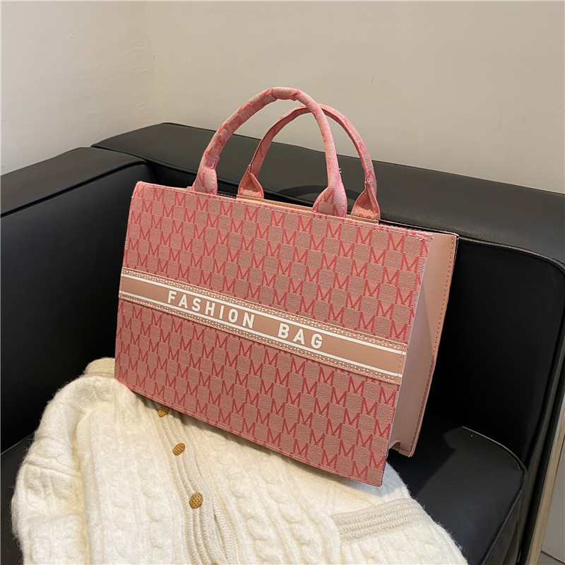Women's Minimalist Handbag Autumn Canvas Letter Stylish Retro Fashion Casual Personalized Bag - Image 7