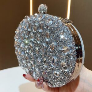 Bags New Encrusted Evening Fashionable Banquet Women’s Wallet, Clutch, Dress Bag, Full Rhinestone Shoulder/crossbody Bag