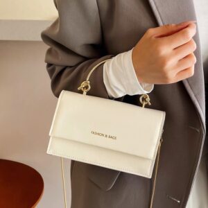 Highly Stylish Chain Bag For Women, Simple And Elegant Crossbody Small Square Handbag, French Niche Shoulder Bag,