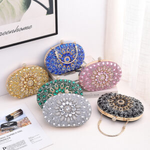 sunflower Dinner Fashionable Banquet Clutch Dress Evening Bag, Diamond Party Bag