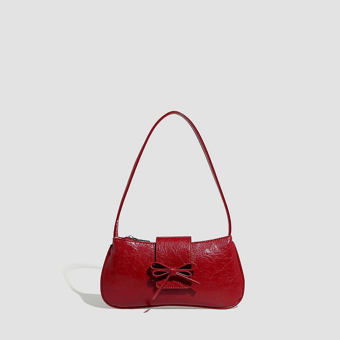 Shoulder With Butterfly Accent And Top Handle In Soft PU For Everyday Elegance Mini Square Clutch , Handbag, Women's - Image 8