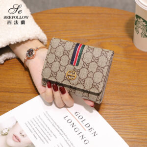 Wallet women’s short style 2026 new small and thin wallet versatile atmosphere folding large-capacity card bag simple