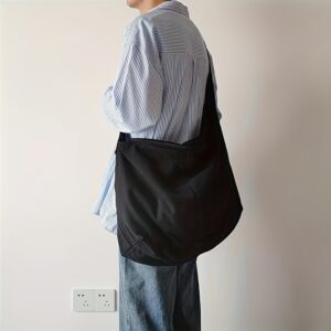 Retro Denim Texture Crossbody Hobo Oversized Large Storage Casual Unisex Shoulder Adjustable Wide Strap Everyday Work