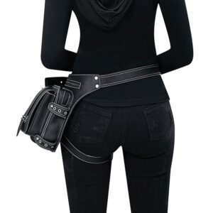 Steampunk retro men’s outdoor shoulder messenger women’s mobile phone waist hanging bag