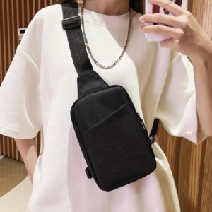 Sports Style Crossbody For Women, Casual Simple Fashionable Single Shoulder Korean Version Fitness Chest Bag, Small