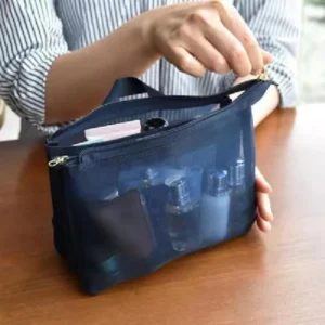 3 Layer Mesh Visible Makeup With Hang Rope Large Capacity Cosmetic Skin Care Product Lipstick Toiletry Organizer Bags