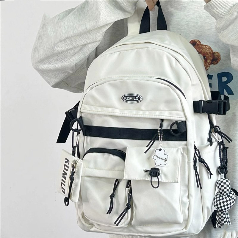 Versatile Tooling Style School Bag Female Student Large Capacity Japanese Travel Backpack Male - Image 2