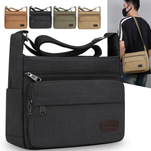 Canvas Single Shoulder Crossbody Casual Large Capacity Men’s Bag, Small Bag