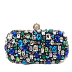 Xunye Handmade Full Diamond-Encrusted Evening Women’s Clutch Bag, High-End Box Bag