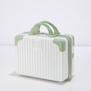 Retro Style Handbag Small Suitcase Cosmetic Souvenir Gift Packaging Box Travel Case With Trolley Handle 14 Inch Women’s
