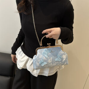 2026 Summer New National Style Chinese Butterfly Handbag Simple And Sweet Fashion Cheongsam Chain Shoulder Messenger Bag