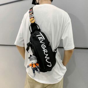 Bags Popular Letter Women’s Large Capacity Waterproof Casual Crossbody Bag, Men’s Chest Backpack, Trendy Shoulder Bag
