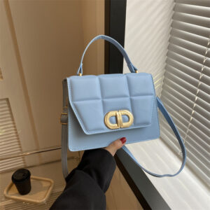 Versatile Mini Square Shoulder Bag For Women, Soft PU Crossbody Purse With Lock Closure, Fashionable & Lightweight