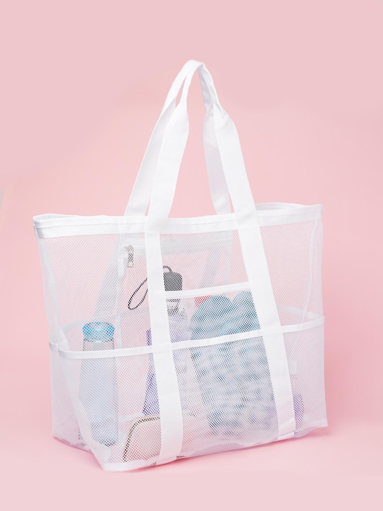 Large Capacity Toy Mesh Swimming Multifunctional Travel Handheld Single Shoulder Beach Swimsuit Storage Bag - Image 14