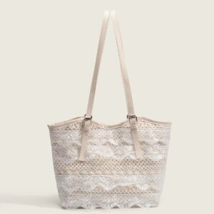 Korean Style Niche Fairy Lace Mesh Underarm Shoulder 2026 Summer Sweet High-Value Vacation Tote Bag For Women