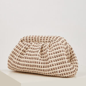 New Woven Handbag For Women, Fashionable And Simple, Pleated Cloud Vacation Beach Crossbody Bag, Versatile Chain Bag