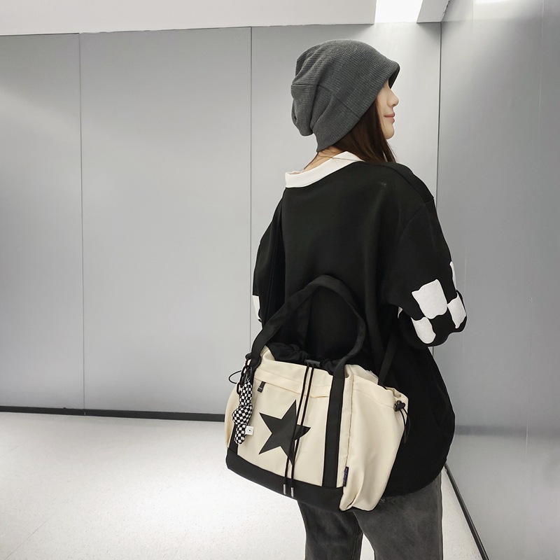 Large Capacity Canvas For Women Trendy Casual Workwear Student Class Commuting Handheld Shoulder Crossbody Bag - Image 3