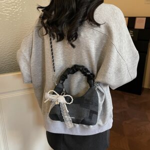 Korean-style Niche Trendy Handbag For Women, 2026 Spring New Model, Pleated Casual Versatile Shoulder And Crossbody Bag