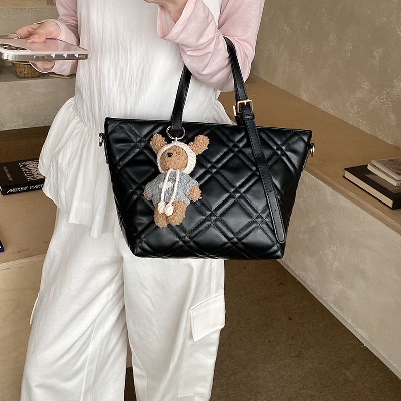Women's Large Capacity Tote Simple Casual Shoulder Handbag New Style Commuter Bag Niche Design - Image 3