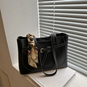 Silk Scarf Trendy Urban Minimalist Fashion Large Capacity Single Shoulder Commuter Underarm Tote Bag Stylish Spring New