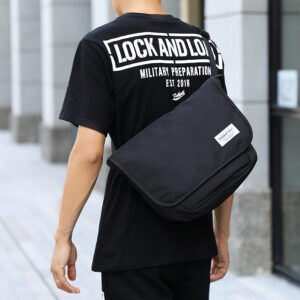 Men’s Shoulder Oxford Cloth Horizontal Student Schoolbag Casual Messenger Bag