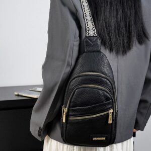 Soft Leather Casual Versatile Women’s Messenger Colorful Strap Sports Shoulder Ladies Chest Bag