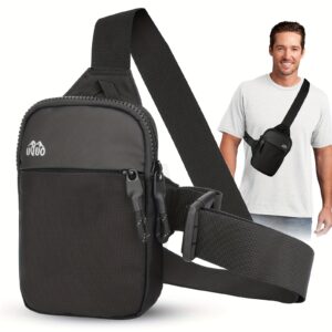 Men Mini Sports Chest Sling Bag Adjustable Strap Lightweight Casual Crossbody Shoulder Pouch