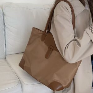 Large Capacity Nylon Tote Fashion Versatile Single Shoulder Casual Commute School Bag For Girls
