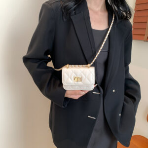 Quilted Solid Color Chain Small Square 2026 New Trendy Fashion Shoulder Simple Stylish Crossbody Women’s Bag