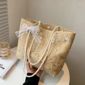 Totes Straw Crossbody Bag For Women 2026 Bohemian Small Knitting Summer Purse And Handbag Vacational Bucket Beach Bags
