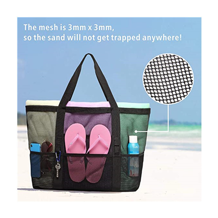 Large Capacity Toy Mesh Swimming Multifunctional Travel Handheld Single Shoulder Beach Swimsuit Storage Bag - Image 3