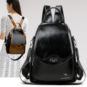 Spliced High-Quality Texture For Women, New Trendy Large Capacity Shoulder Bag, Fashionable Travel Backpack