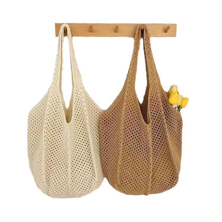 Summer Large Capacity Commuter Tote For Women 2026 New Brown Woven Fashion Underarm Bag - Image 5