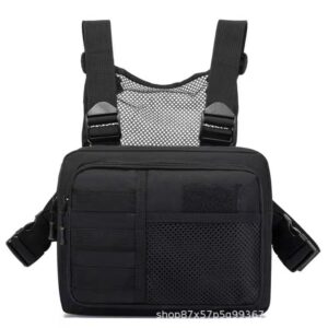Tactical Sports Running Vest Bag, Functional Backpack, Trendy Casual Vest, Chest Hanging Camouflage Bag