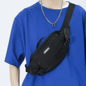 Chest Casual Single Shoulder Crossbody Ins Style College Student Men’s Trendy Waist Bag PU Versatile New Model