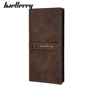 BAELLERRY New Men’s Long Retro European & American Design, Multi-Card Business Wallet, Zippered Soft Leather Wallet.