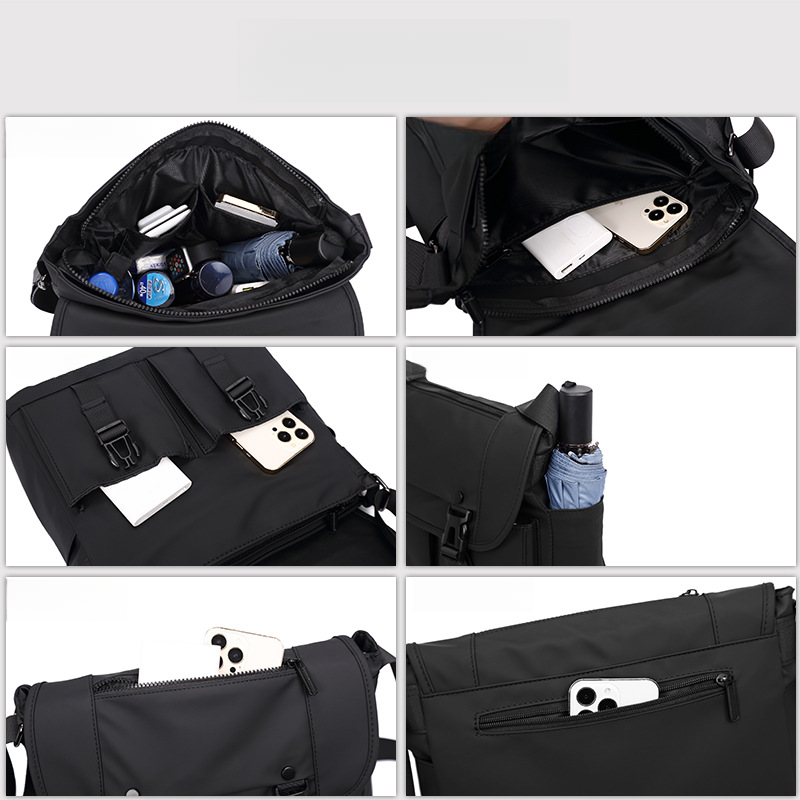 New crossbody mailman bag, anti splash retro workwear style shoulder bag - Image 4