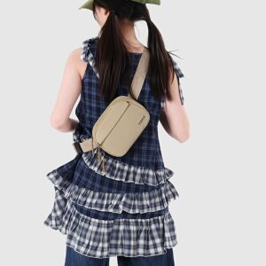 Women Nylon Mini Crossbody Camera Wide Strap Water Resistant Casual Daily Travel Shoulder Sling Fanny Bag
