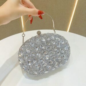 Bags New Encrusted Evening Fashionable Banquet Women’s Wallet, Clutch, Dress Bag, Full Rhinestone Shoulder/crossbody Bag