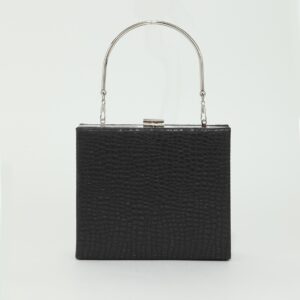 2026 New Solid Color Simple Shiny Glitter Crocodile Pattern Handbag Chain Square Evening Bag